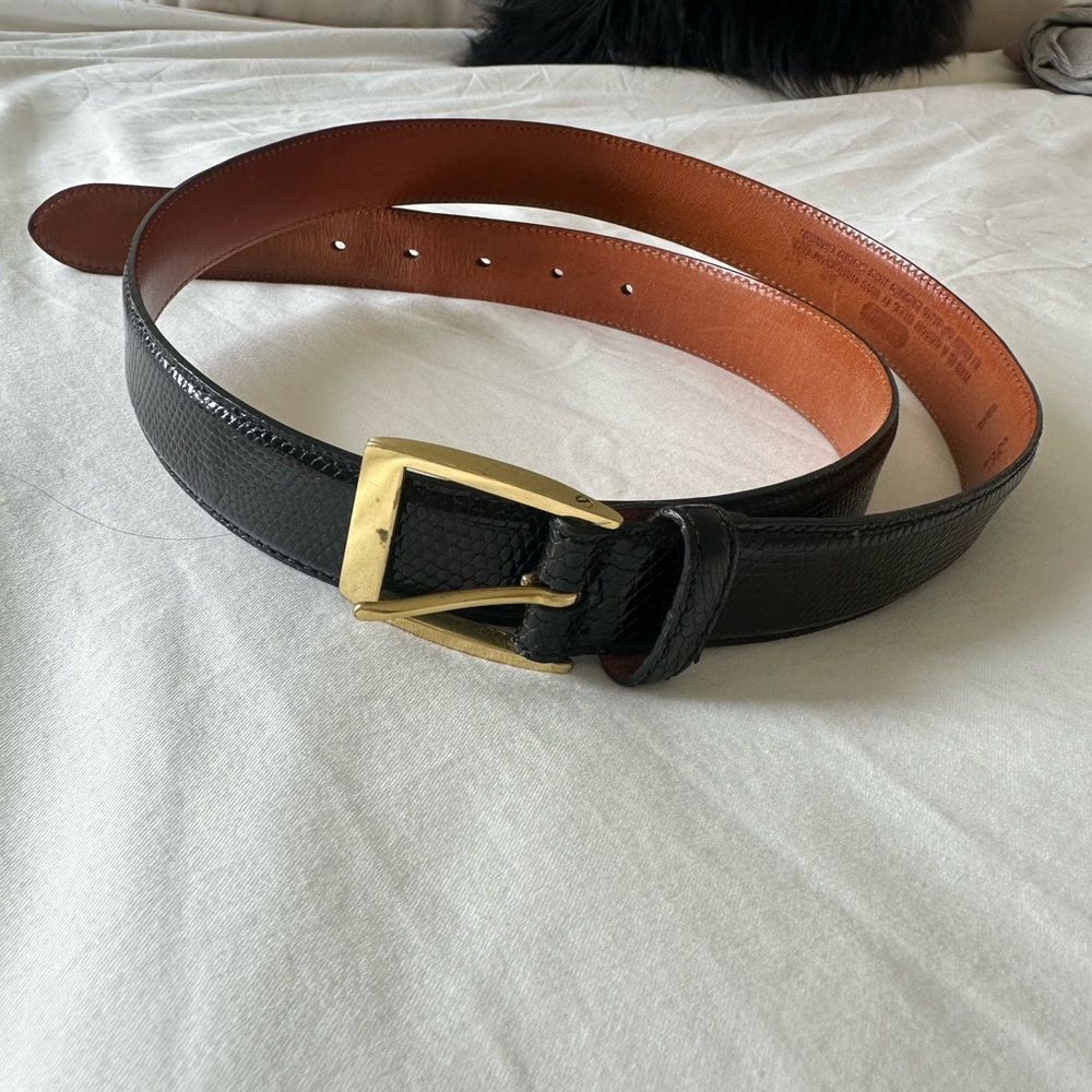 Coach mens leather belt size 38 genuine lizard leather - Picture 8 of 8